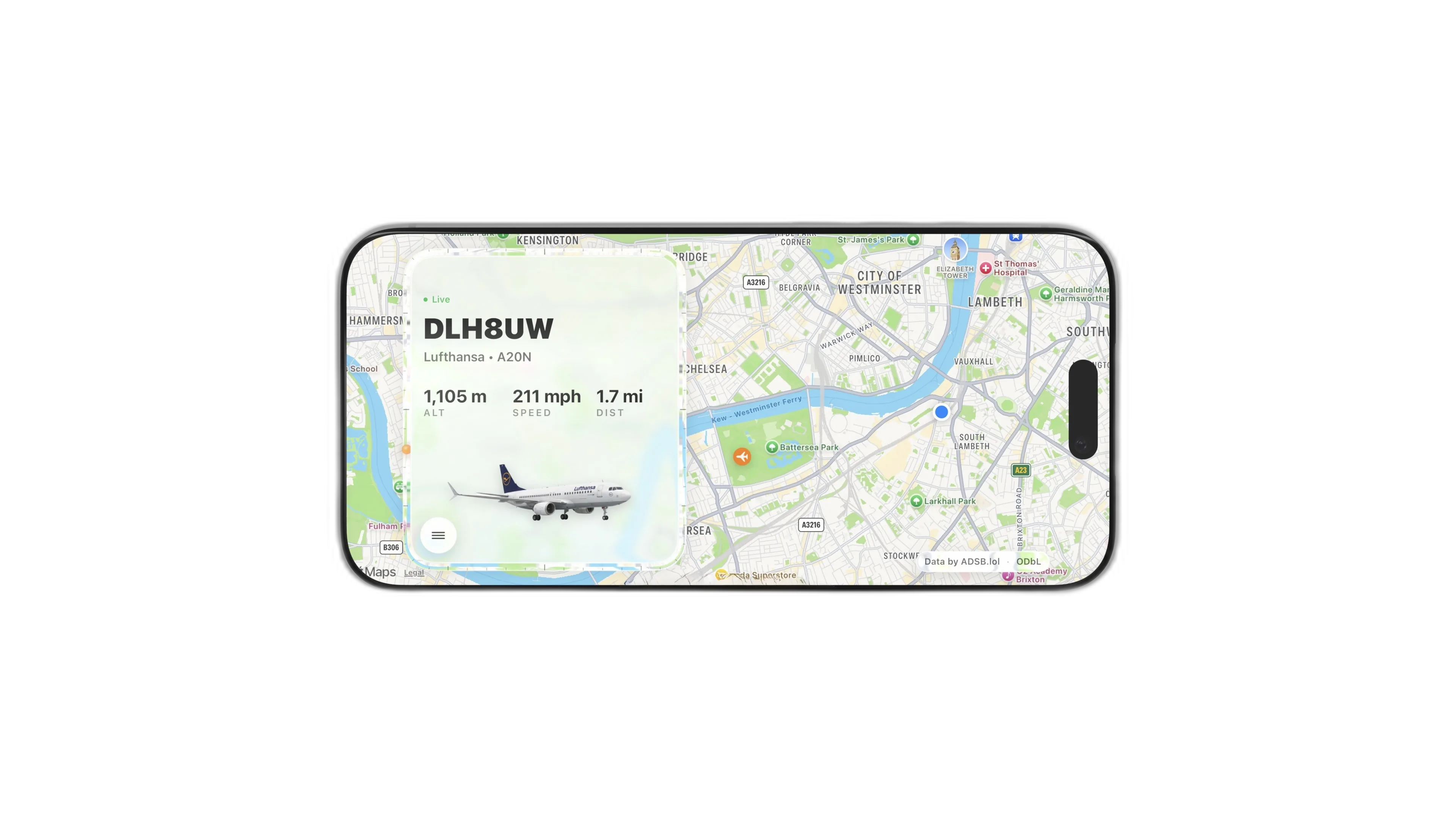 What Plane in landscape light mode