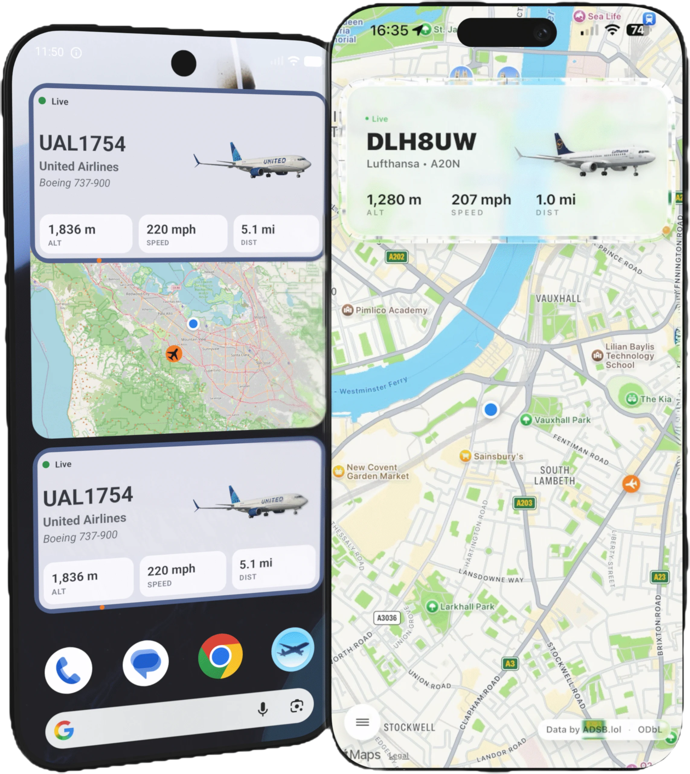 What Plane app and widget preview